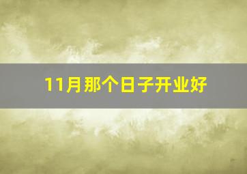 11月那个日子开业好