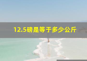 12.5磅是等于多少公斤