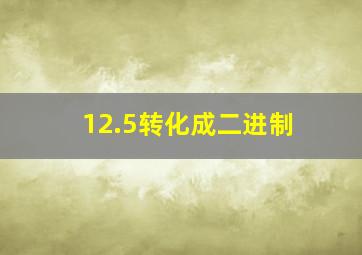 12.5转化成二进制