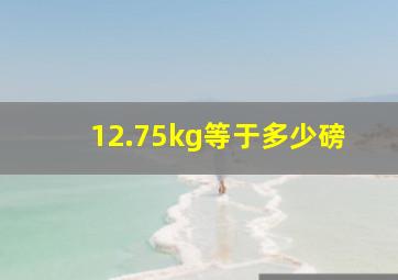 12.75kg等于多少磅