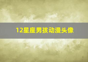 12星座男孩动漫头像