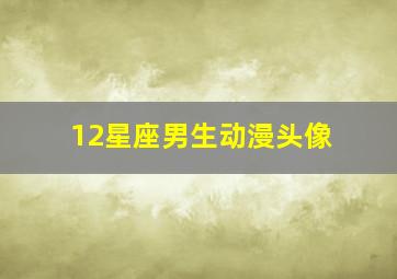 12星座男生动漫头像