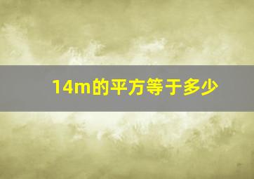 14m的平方等于多少