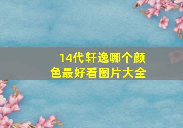 14代轩逸哪个颜色最好看图片大全