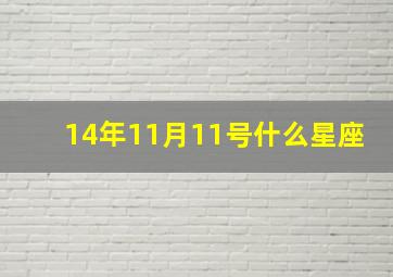 14年11月11号什么星座