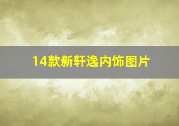 14款新轩逸内饰图片