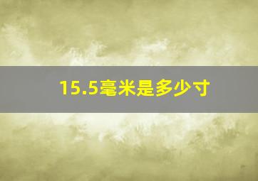 15.5毫米是多少寸