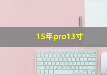 15年pro13寸