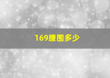 169腰围多少