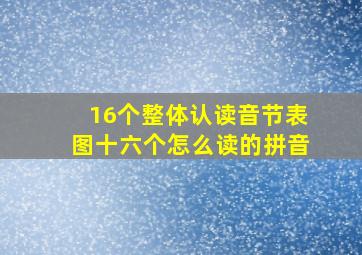 16个整体认读音节表图十六个怎么读的拼音