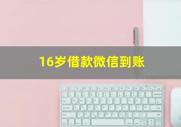 16岁借款微信到账