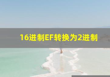 16进制EF转换为2进制