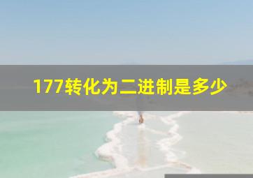 177转化为二进制是多少