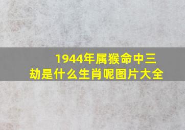 1944年属猴命中三劫是什么生肖呢图片大全