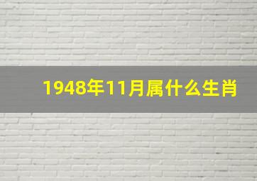 1948年11月属什么生肖