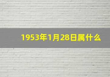 1953年1月28日属什么