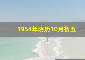 1954年阴历10月初五