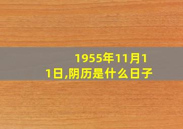 1955年11月11日,阴历是什么日子