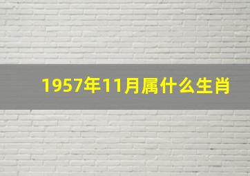 1957年11月属什么生肖