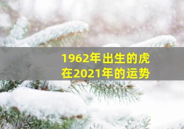 1962年出生的虎在2021年的运势