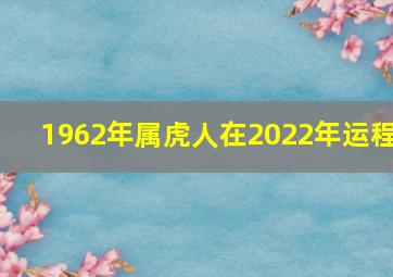 1962年属虎人在2022年运程