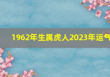 1962年生属虎人2023年运气