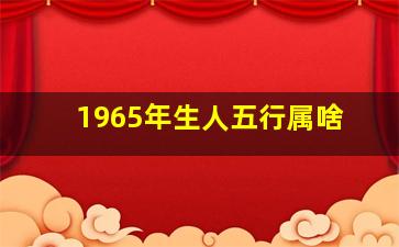 1965年生人五行属啥