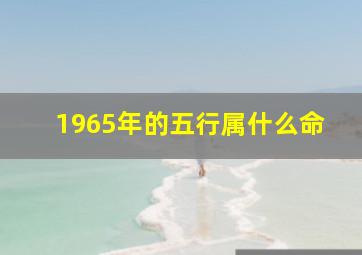 1965年的五行属什么命