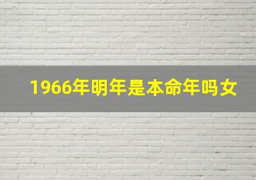 1966年明年是本命年吗女