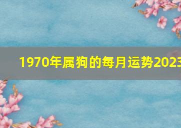 1970年属狗的每月运势2023