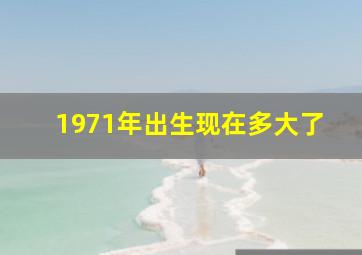 1971年出生现在多大了