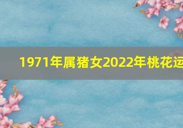 1971年属猪女2022年桃花运