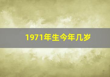 1971年生今年几岁