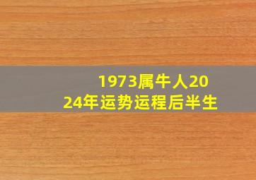 1973属牛人2024年运势运程后半生