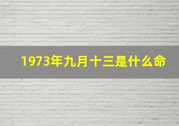 1973年九月十三是什么命