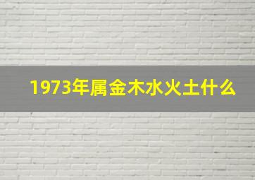 1973年属金木水火土什么