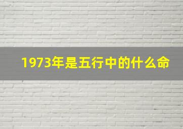 1973年是五行中的什么命