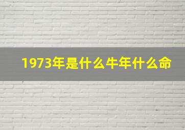 1973年是什么牛年什么命