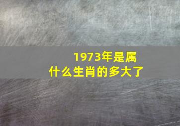 1973年是属什么生肖的多大了