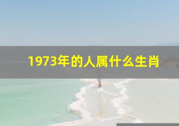 1973年的人属什么生肖