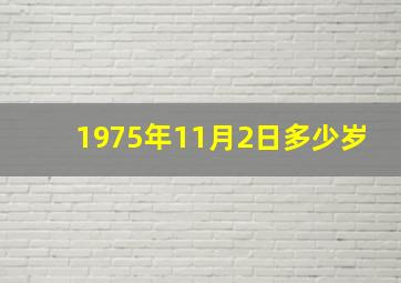 1975年11月2日多少岁