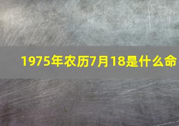 1975年农历7月18是什么命