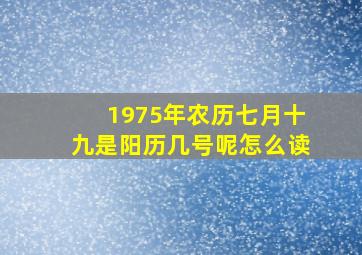 1975年农历七月十九是阳历几号呢怎么读