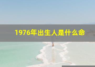 1976年出生人是什么命