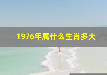 1976年属什么生肖多大