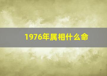 1976年属相什么命