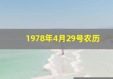 1978年4月29号农历