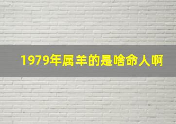 1979年属羊的是啥命人啊