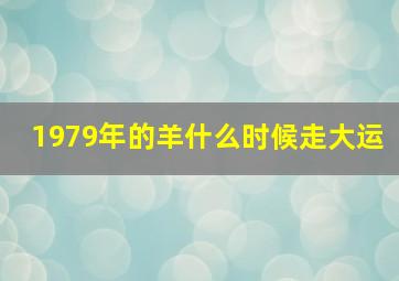 1979年的羊什么时候走大运