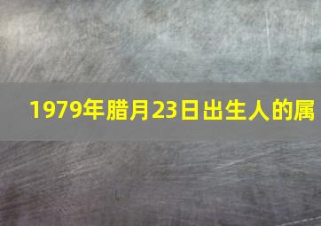 1979年腊月23日出生人的属